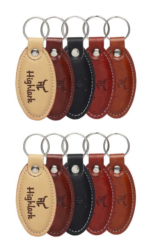 Highlark Signature Leather Finish Keychain for Men & Women | Durable Metal Key Holder for Car and Bike Keys | Elegant Everyday Accessory - Image 1