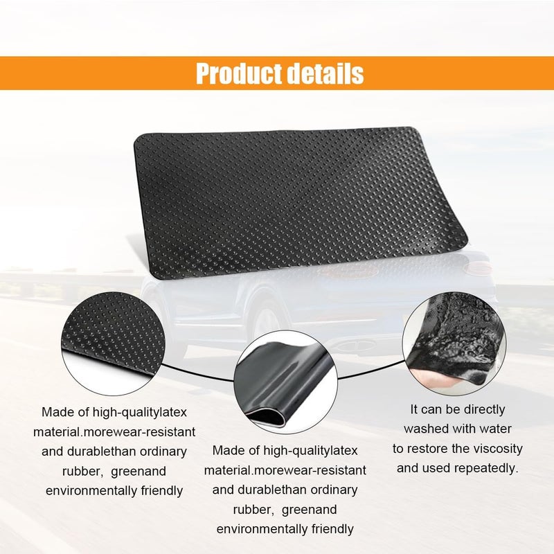 GLSOWEE Car Dashboard Anti-Slip Mat, 10.6"×5.9" Universal Car Dash Sticky Rubber Mat, Multifunctional Non-Slip Adhesive Pad Auto Dash Gripping Mat for Cell Phones, Keys, Coins, Sunglasses (Dot) - Image 5