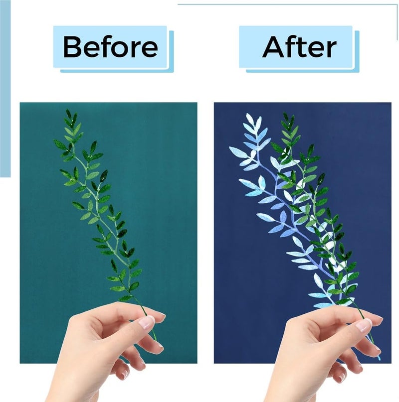 Sun Art Paper Kit, 24 Cyanotype Sheets In 6 Colors, Diy Solar Printing For Kids & Adults, Fun Nature Prints - Image 2