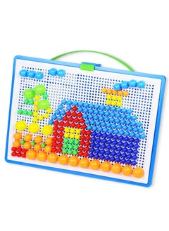 Generic 296-Piece Creative Mosaic Jigsaw Puzzle Mushroom Nails Educational Building Blocks Board Game 11.4x8.2x1.4inch  - Image 2
