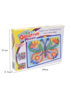 Generic 296-Piece Creative Mosaic Jigsaw Puzzle Mushroom Nails Educational Building Blocks Board Game 11.4x8.2x1.4inch  - Image 4