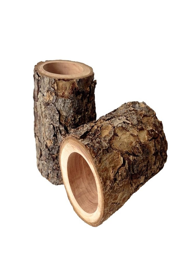 TANOMA 3PCS Natural Apple Wooden Hamster Mouse Tunnel Tube Toy, Hamster Hideout for Hamsters Mouse Gerbils Mice Rat, Cage Accessories for Hiding and Resting - Image 3