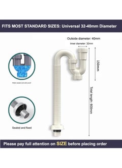 Rubik Trap Washbasin Drain Pipe, Expandable & Flexible Trap Hose for Wash Basin & Bathroom Sink (Not for Kitchen)  - Image 2