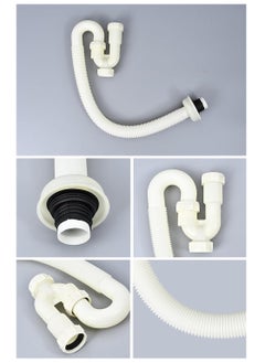 Rubik Trap Washbasin Drain Pipe, Expandable & Flexible Trap Hose for Wash Basin & Bathroom Sink (Not for Kitchen)  - Image 3
