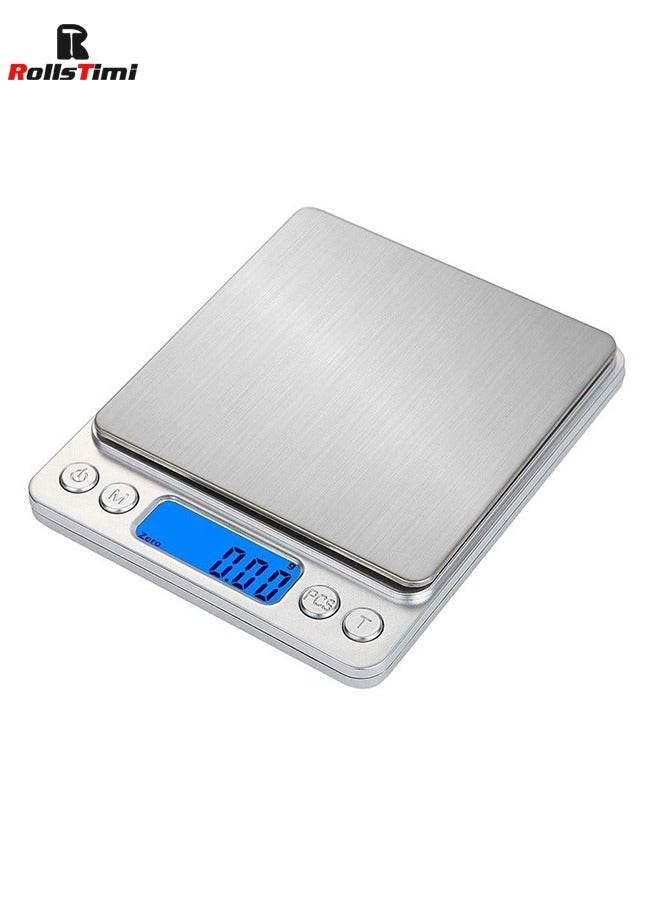 رولستيمي مقياس وزن مطبخ صغير إلكتروني فضي - Image 1