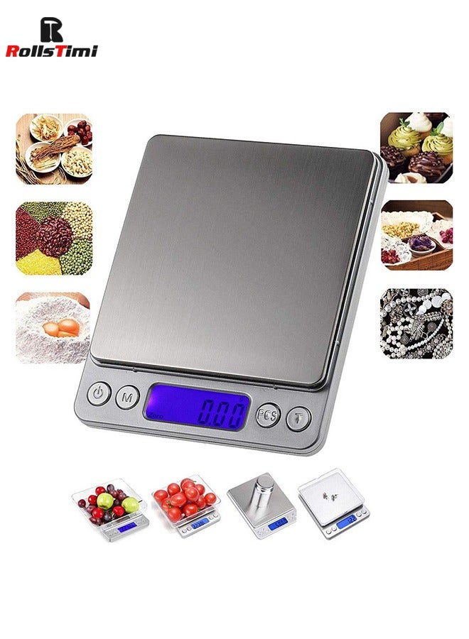 رولستيمي مقياس وزن مطبخ صغير إلكتروني فضي - Image 2