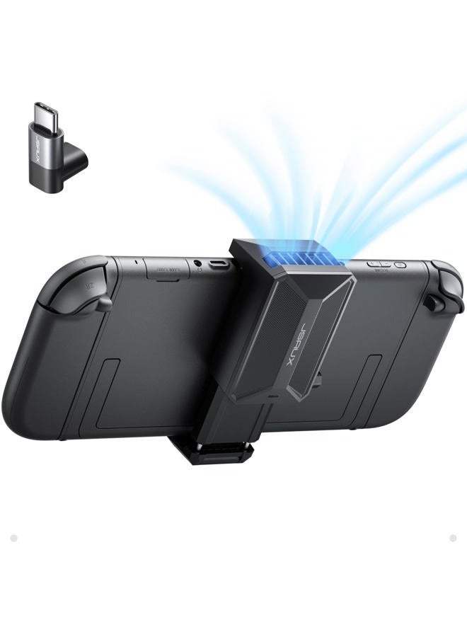 jsaux Cooling Fan for Switch 2, Cool Down Accessories Compatible with Switch 2 (Stepless Adjustable Fan Speed/18W PD Fast Charging), Cools to Enhance Performance & Extend handheld console Battery Life - Image 1
