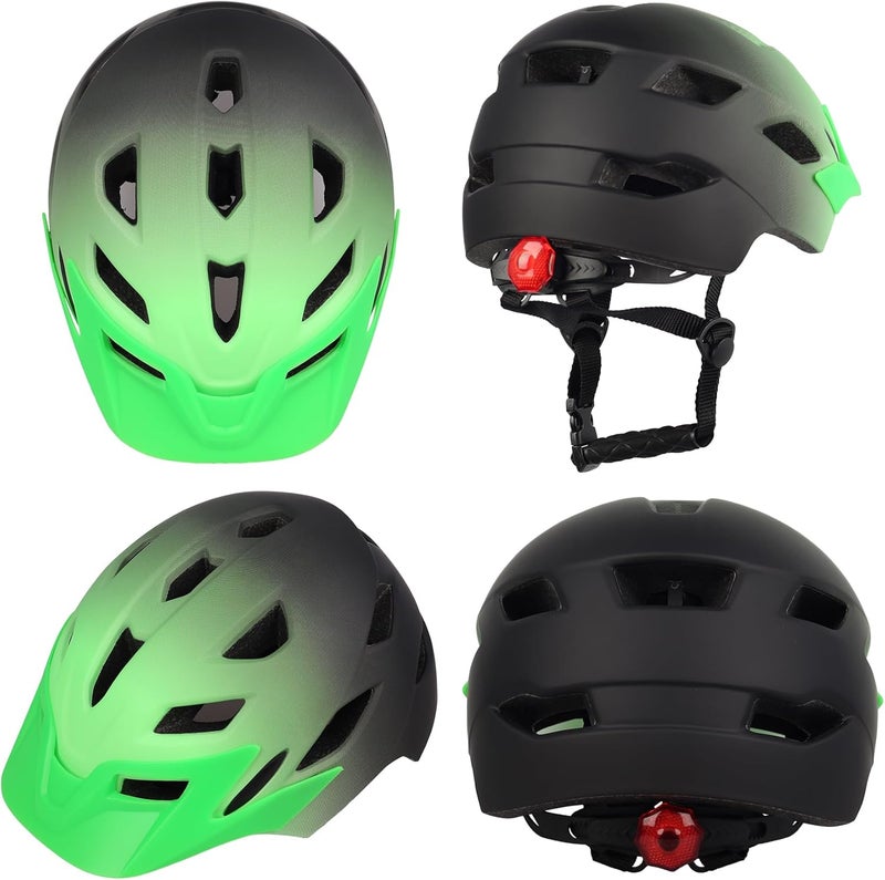 Bavilk Kids Bike Helmet, Kids Boys Girls Bike Helmets with LED Light Detachable Visor Children Youth Teen Multi-Sport for Skating Cycling Scooter Skateboard Adjustable & Lightweight 19.7"-22.4" - Image 2