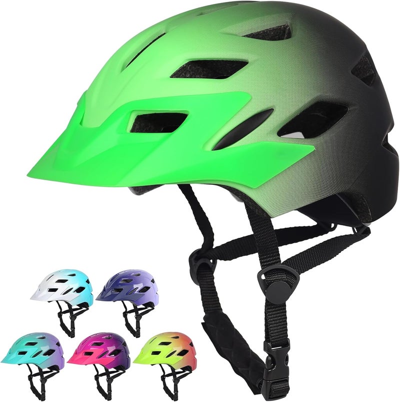 Bavilk Kids Bike Helmet, Kids Boys Girls Bike Helmets with LED Light Detachable Visor Children Youth Teen Multi-Sport for Skating Cycling Scooter Skateboard Adjustable & Lightweight 19.7"-22.4" - Image 1
