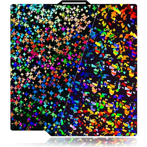 Wefuit Upgraded 257x257mm X2D Build Plate for Bambu Lab P2S X2D X1 X1C X1E P1P P1S A1,Double Sided Textured Flake+Galaxy Spring Steel Sheet Flexible Plate Heated Bed Platform for Bambu Lab 3D Printers - Image 1