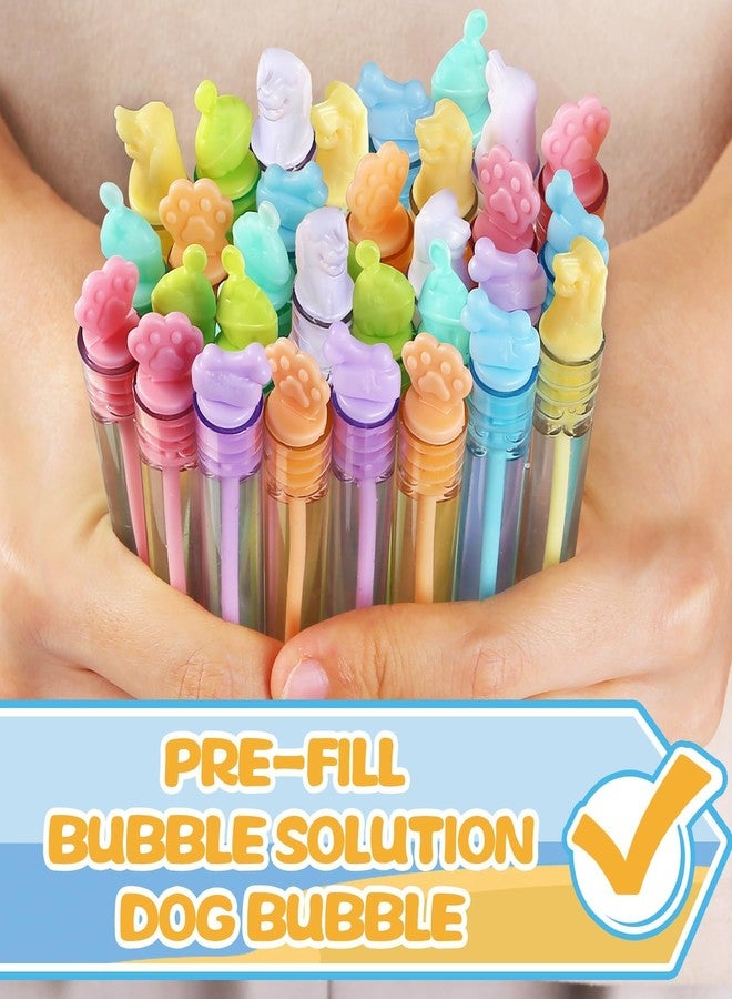 MAPIXO Paw Print Party Favors Supplies, 32 Pcs 8 Neon Color Puppy Dog Bubble Wand Bulk, Mini Bubble Toys for Kids Toddler, Box, Carnival Prizes, Birthday Decoration, Goody Bag Stuffers Fillers - Image 2