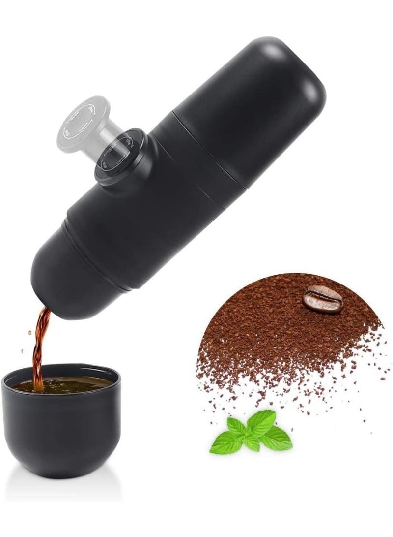 Outdoor Manual Espresso Maker, 20cm Push-Button Portable Coffee Machine, Compact Handheld Travel Coffee Brewer, Lightweight and Durable, Perfect for Camping, Hiking, Fishing, Picnics, and Car Trips, Single-Serve Espresso Anywhere - Image 2