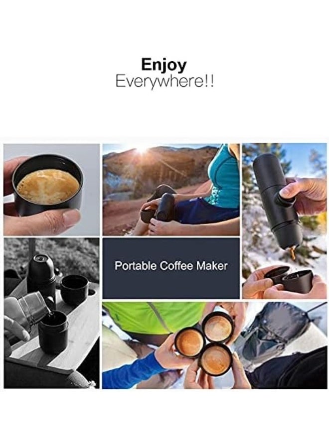 Outdoor Manual Espresso Maker, 20cm Push-Button Portable Coffee Machine, Compact Handheld Travel Coffee Brewer, Lightweight and Durable, Perfect for Camping, Hiking, Fishing, Picnics, and Car Trips, Single-Serve Espresso Anywhere - Image 4