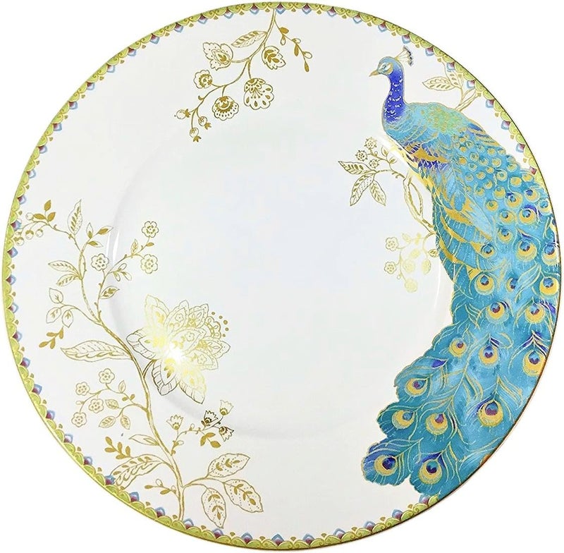 222 Fifth Peacock Garden Porcelain Dinnerware Collection Dinner Plate  1 Replacement Piece