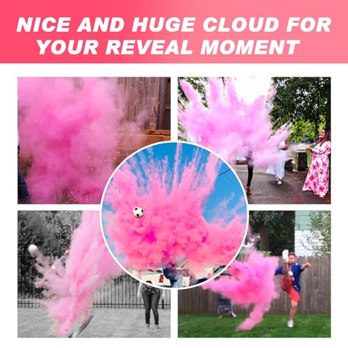 POPUPARTY Gender Reveal Soccer Ball, Soccer Ball Gender Reveal with Pink Powder for Boy or Girl Baby Gender Reveal Ideas - Image 2