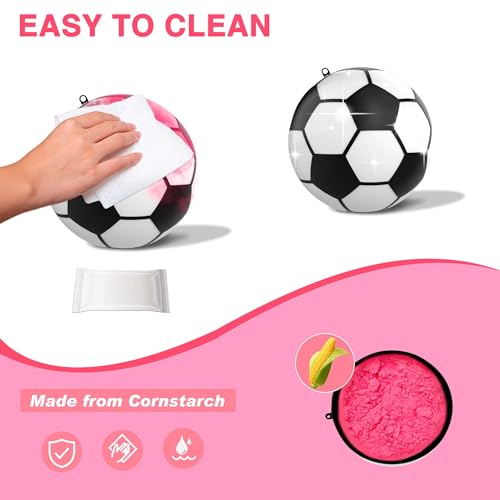 POPUPARTY Gender Reveal Soccer Ball, Soccer Ball Gender Reveal with Pink Powder for Boy or Girl Baby Gender Reveal Ideas - Image 3
