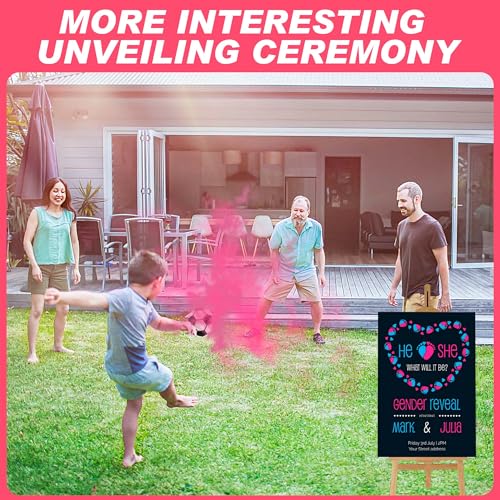 POPUPARTY Gender Reveal Soccer Ball, Soccer Ball Gender Reveal with Pink Powder for Boy or Girl Baby Gender Reveal Ideas - Image 4