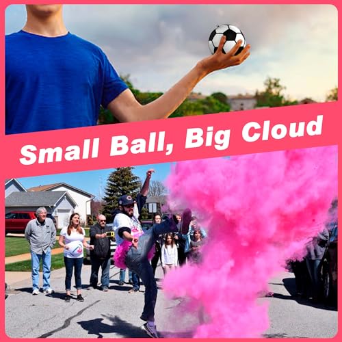 POPUPARTY Gender Reveal Soccer Ball, Soccer Ball Gender Reveal with Pink Powder for Boy or Girl Baby Gender Reveal Ideas - Image 5