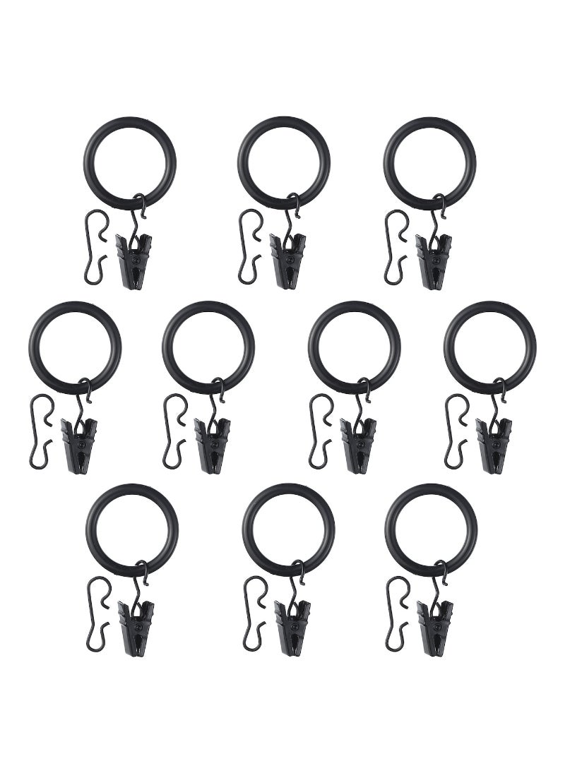 Curtain ring with clip and hook 25 mm