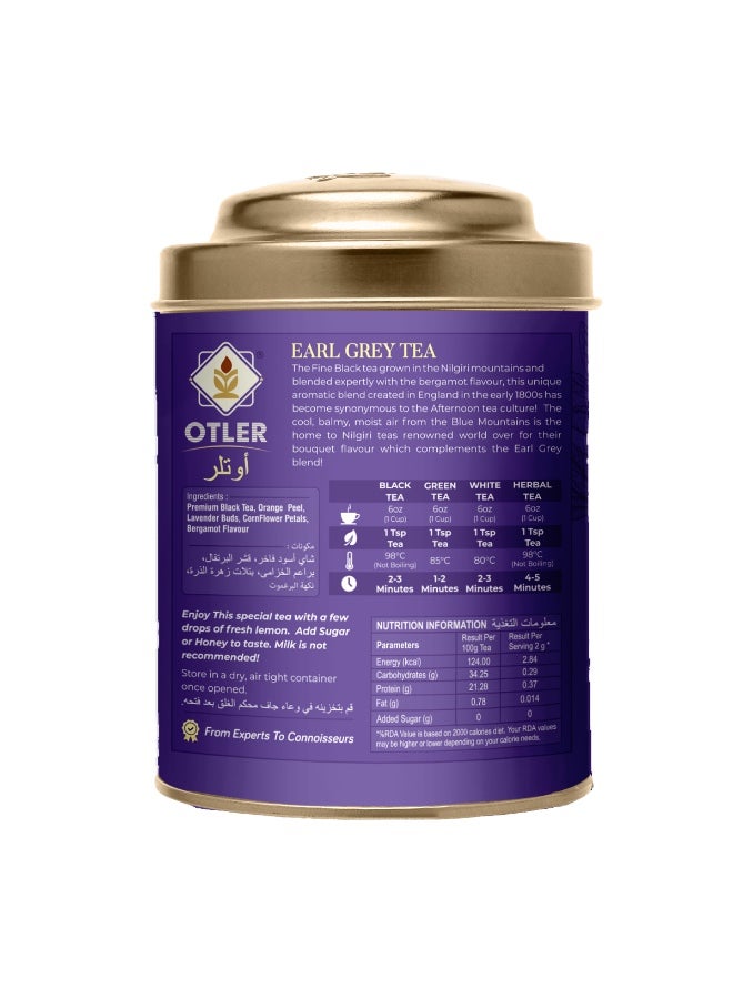 Otler EARL GREY TEA 100 Gms TIN - Image 3