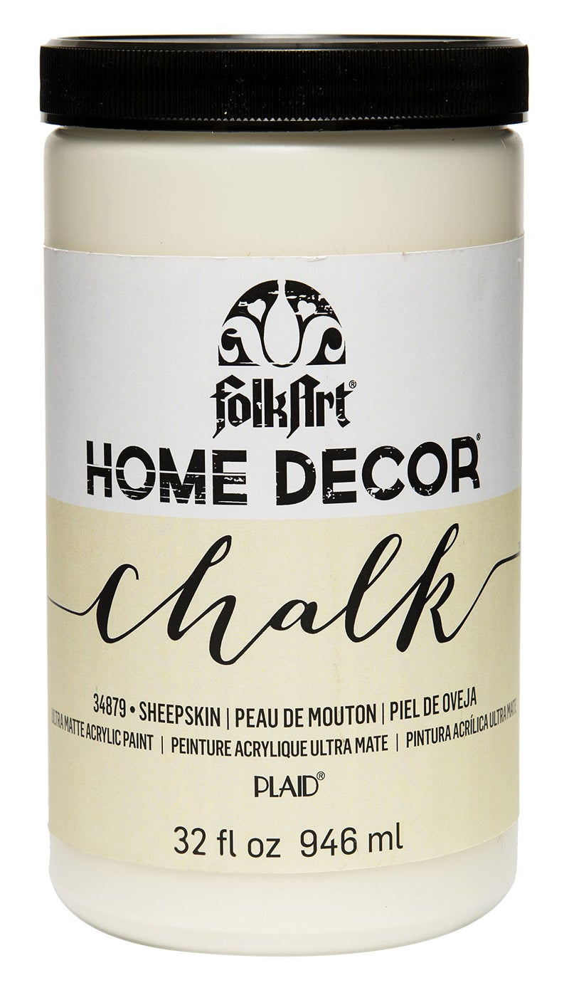 FolkArt Home Decor Chalk Furniture  Craft Acrylic Paint in Assorted Colors 32 ounce Sheepskin