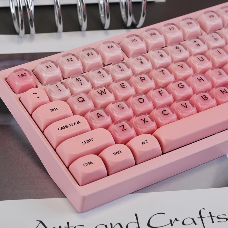 Sumgsn 132 Keys PBT Jelly Keycaps MOA Profile Sakura Pink Foundation Keycaps Comaptible with Wooting Keyboard 61/64/87/104/108 Cherry Mx Switches Mechanical Keyboards - Image 5