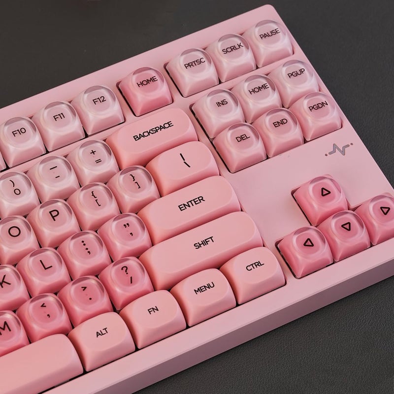 Sumgsn 132 Keys PBT Jelly Keycaps MOA Profile Sakura Pink Foundation Keycaps Comaptible with Wooting Keyboard 61/64/87/104/108 Cherry Mx Switches Mechanical Keyboards - Image 2