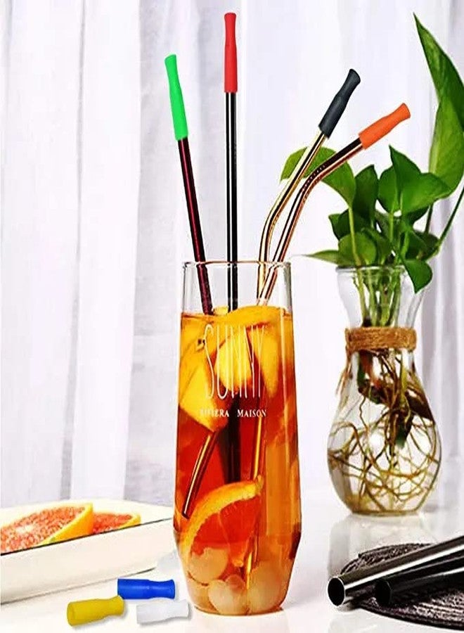 TINSICO Silicone Straw Tips, 20Pcs Reusable Set, Multi-Colored Anti-Burn Food Grade Safety for 6mm Wide Stainless Steel Straws, Red - Image 4