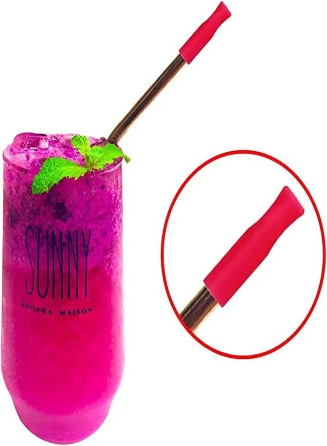 TINSICO Silicone Straw Tips, 20Pcs Reusable Set, Multi-Colored Anti-Burn Food Grade Safety for 6mm Wide Stainless Steel Straws, Red - Image 5