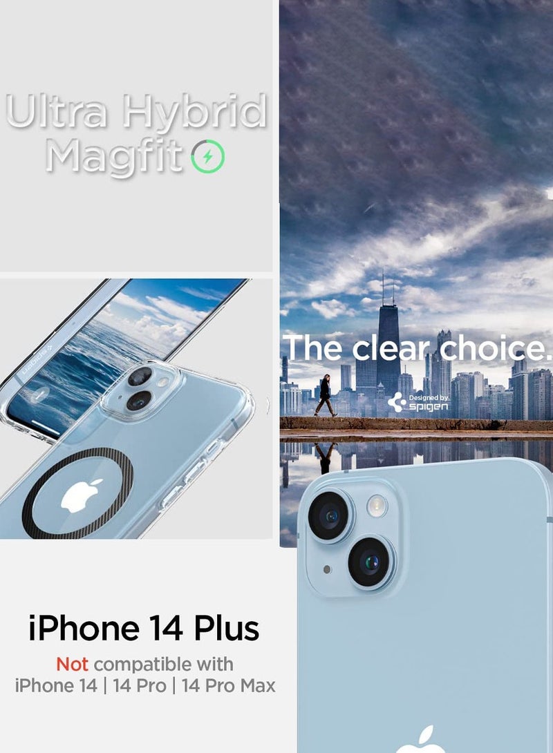 Spigen Ultra Hybrid Mag iPhone 14 Plus Case Cover with Magsafe - Carbon Fiber  - Image 2