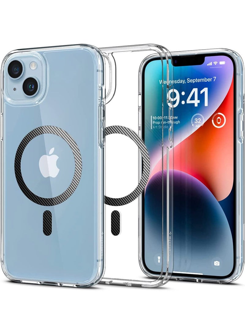 Spigen Ultra Hybrid Mag iPhone 14 Plus Case Cover with Magsafe - Carbon Fiber  - Image 1