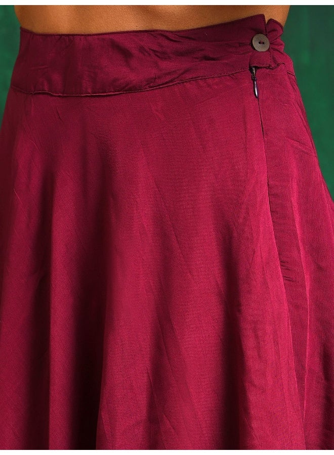 AKS Burgundy Zari Kurta Set - Image 3