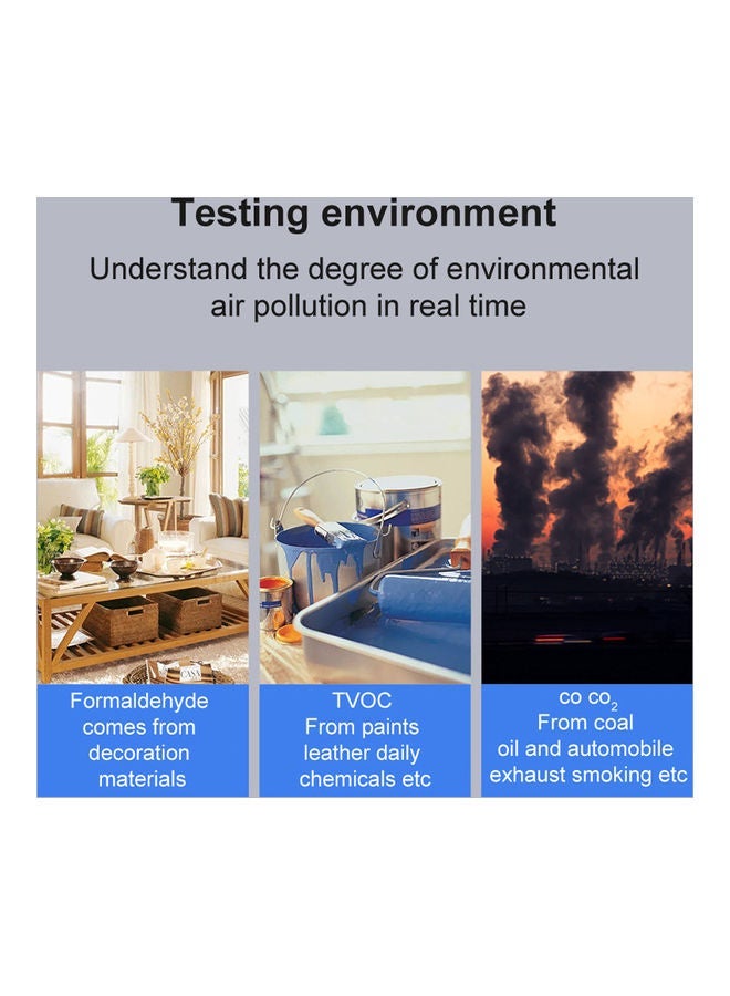 NIBEMINENT 5-In-1 Air Quality Monitor White  - Image 2