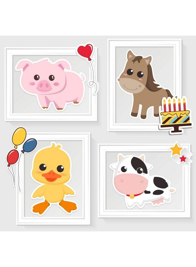 Blulu 35 Pieces Farm Animals Decor Farm Animal Party Decorations And Supplies Farm Animal Cutouts For Baby Shower Birthday Party Essentials With 80 Glue Point Dots - Image 5