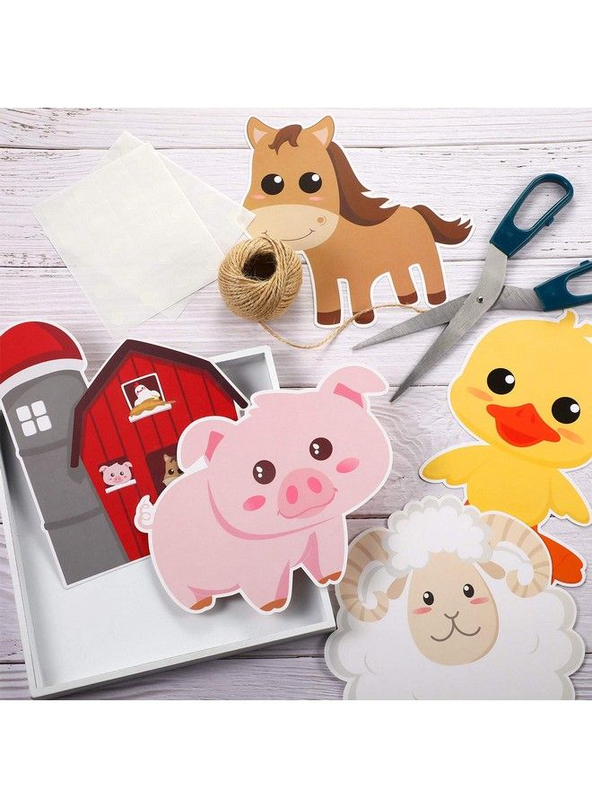 Blulu 35 Pieces Farm Animals Decor Farm Animal Party Decorations And Supplies Farm Animal Cutouts For Baby Shower Birthday Party Essentials With 80 Glue Point Dots - Image 4