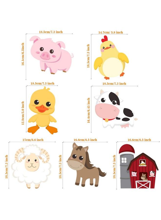 Blulu 35 Pieces Farm Animals Decor Farm Animal Party Decorations And Supplies Farm Animal Cutouts For Baby Shower Birthday Party Essentials With 80 Glue Point Dots - Image 3