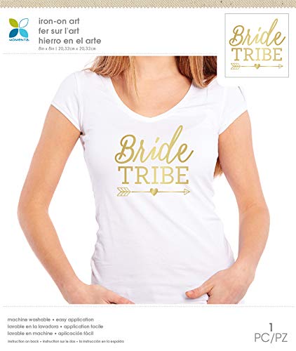 Momenta IronOn Art Metallic Gold Bride Tribe Iron On Transfers  Set of 6