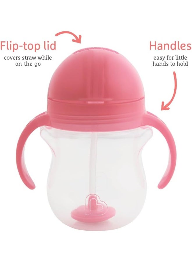 مونشكين كوب Click Lock Tip and Sip للتدريب على القش المرن (7 أونصة/207 مل وردي) - Image 5