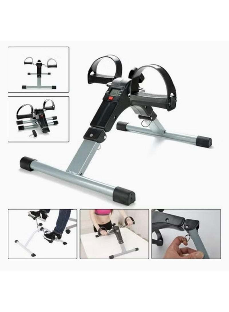 PORTABLE PEDAL EXERCISER-ARM AND LEG EXERCISE PEDDLER MACHINE, LOW IMPACT DESK CYCLE FOR FITNESS, IDEAL FOR SENIORS AND ELDERLY-FOLDING EXERCISE BIKE FOR HOME OR OFFICE,COMPACT,SIVER COLOR - Image 4