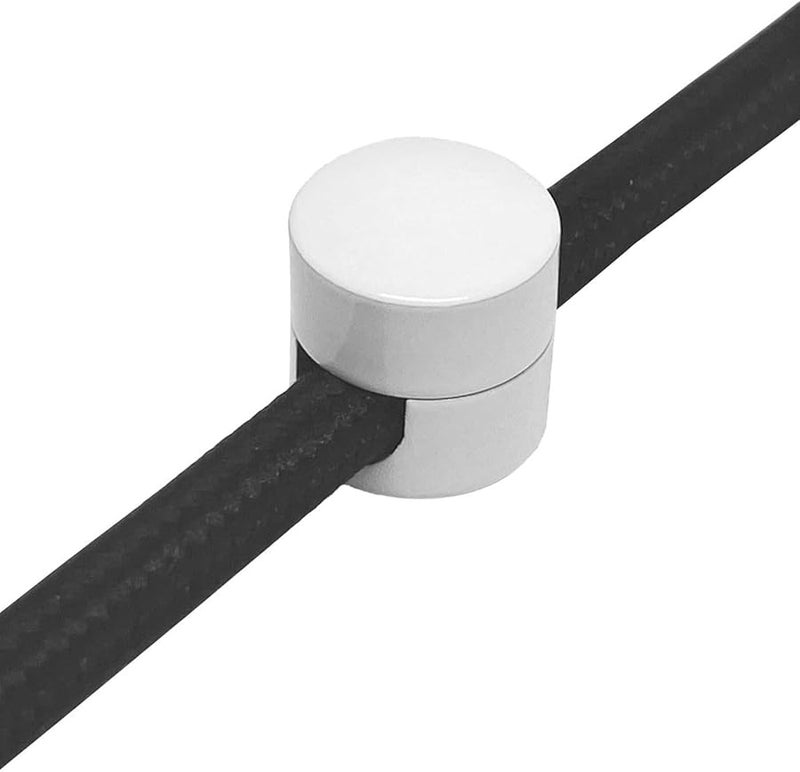 مجموعة مشبك الكابل الأسود من قطعتين، مثبتات كابلات من الألومنيوم حامل للمنزل والمكتب - Image 3