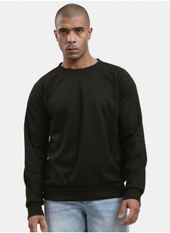 RAVIN Self Pattern Long Sleeves Black Sweatshirt  - Image 1