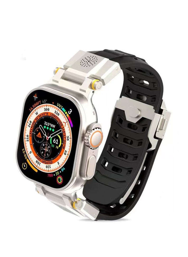 Samu - Apple Watch Fragrance Band ，Silicone waterproof sports，for Apple Watch Ultra 2 / Ultra 49mm, Series 9/8/SE2/7/6/SE/5/4/3/2/1 45mm/44mm/42mm .Black - Image 1