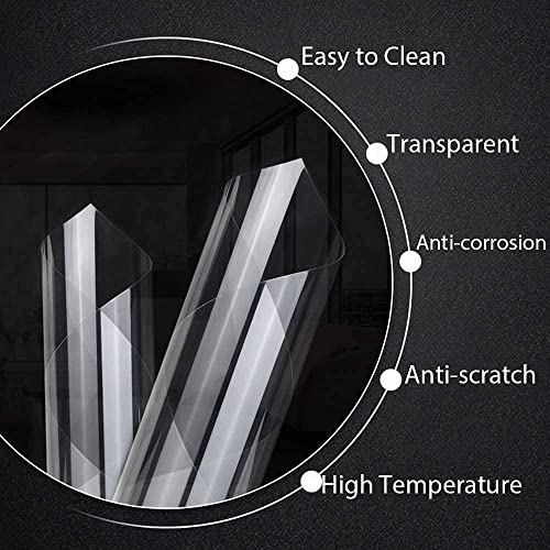 LIVECOOL Transparent Oil Proof Wall Sticker Peel & Stick for Kitchen Tiles Behind Gas Stoves, Sink, Wash Basin Vinyl Removable Wall Sticker(23 X 76 Inch Transparent Sheet) - Image 2