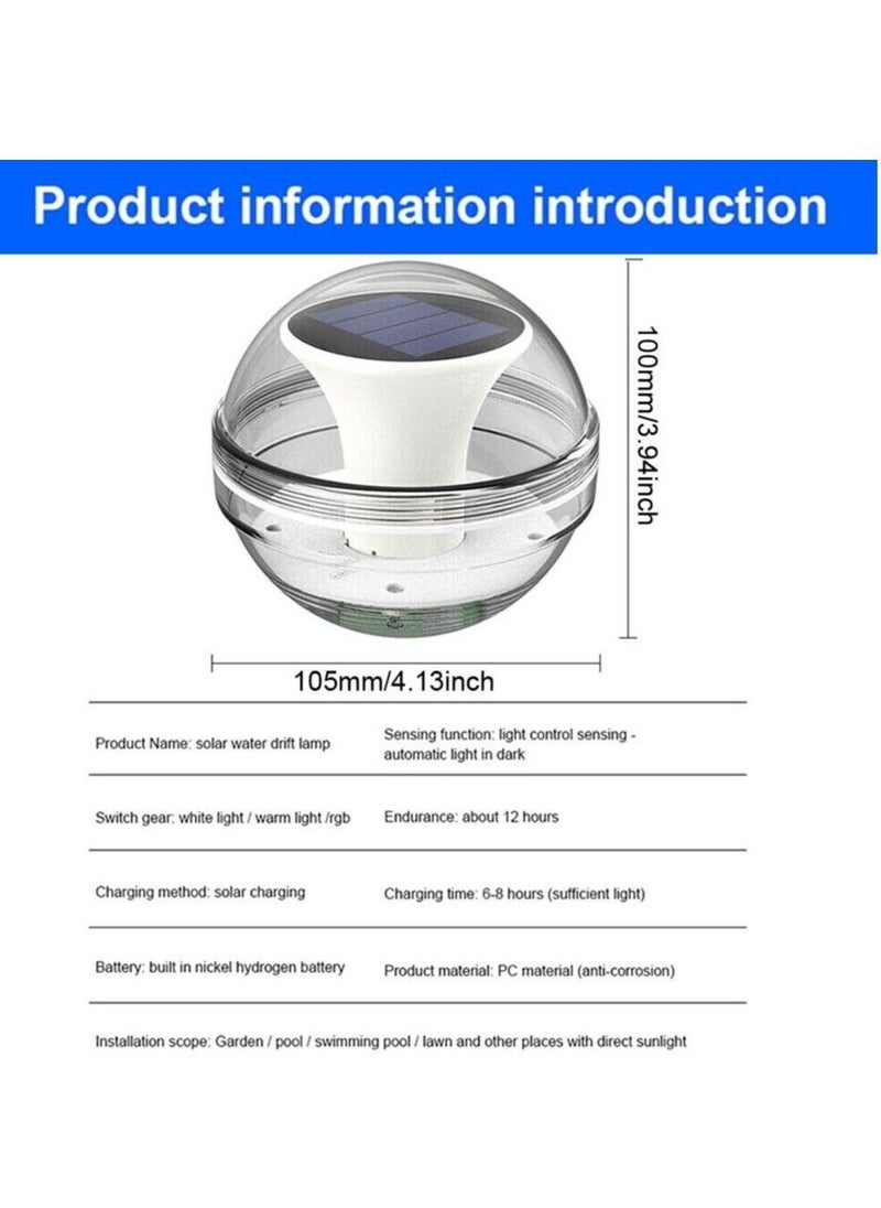 Floating Solar Pool Lights, Solar Colour Changing Water Floating Light, Waterproof LED Pond Lights, Luminous Balls, Light for Pool, Garden, Yard, Outdoor Decoration - Image 5