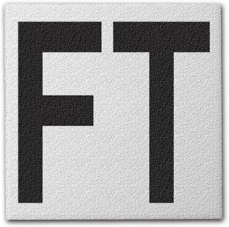 Aquatic Custom Tile , Ceramic "FT" (feet) Pool Depth Marker, 5.8"x5.8" w/ 5" Font Pool Signs, Abrasive Non-slip Finish Pool, Swimming Pool Safety Signage for Concrete Deck & Inground Pool, Made in USA - Image 1