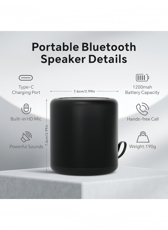Generic Portable Bluetooth Speaker, Bluetooth  Wireles（black)s Fixed Speakers with HD Audio, TWS Pairing and Hands-Free Calling, Waterproof Room Speaker for TV, Car, Computer and Outdoor (black)  - Image 4