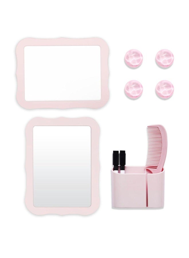 Stylish Locker Accessories Kit for Girls - Includes Mirror, Whiteboard, Pen Holder, Cute Flower Magnets & Marker Set - All-in-One School Locker Decor & Organizer Set to Brighten Up Your School Day - Image 1