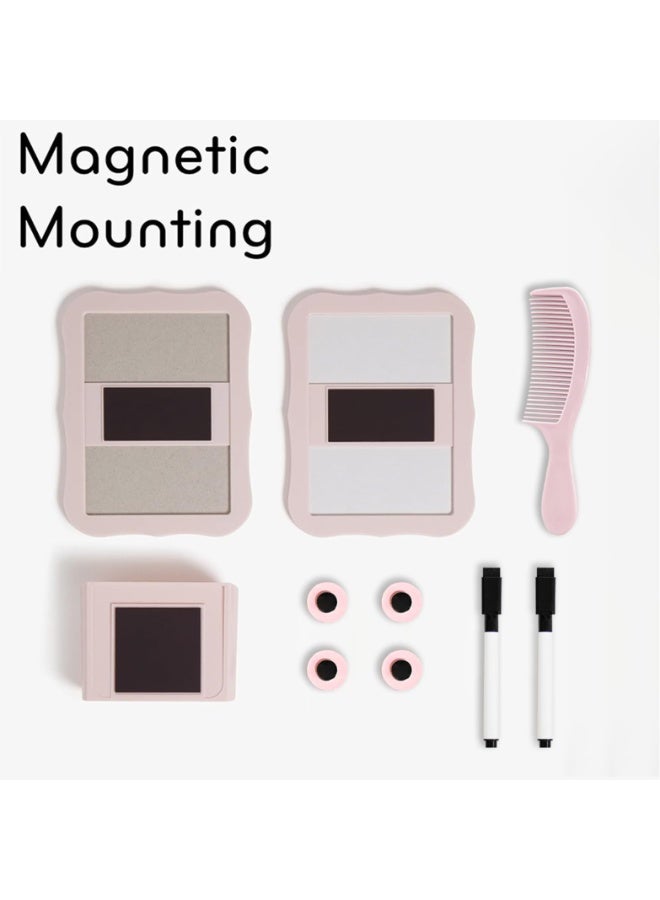 Stylish Locker Accessories Kit for Girls - Includes Mirror, Whiteboard, Pen Holder, Cute Flower Magnets & Marker Set - All-in-One School Locker Decor & Organizer Set to Brighten Up Your School Day - Image 2