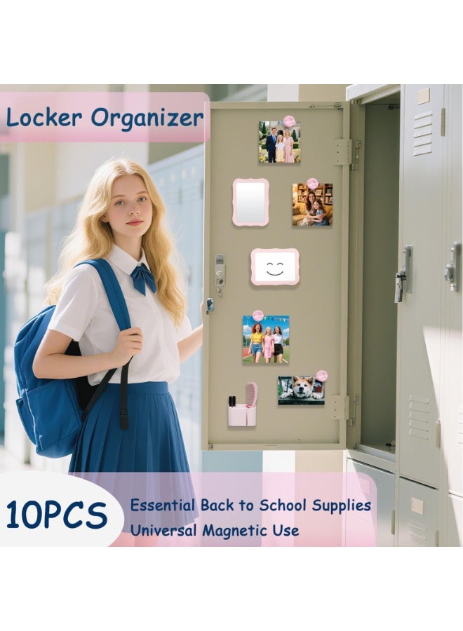 Stylish Locker Accessories Kit for Girls - Includes Mirror, Whiteboard, Pen Holder, Cute Flower Magnets & Marker Set - All-in-One School Locker Decor & Organizer Set to Brighten Up Your School Day - Image 4