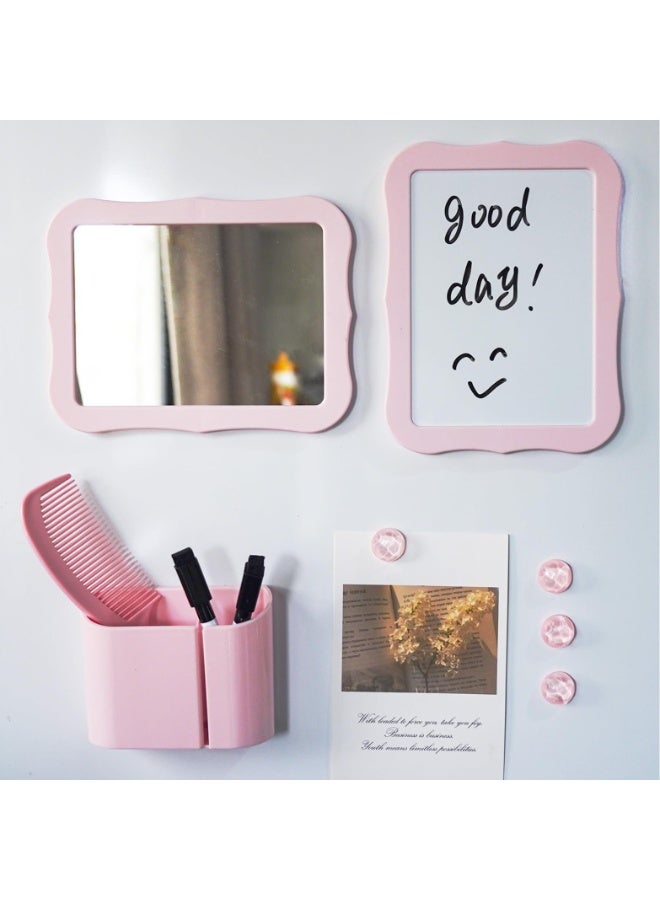 Stylish Locker Accessories Kit for Girls - Includes Mirror, Whiteboard, Pen Holder, Cute Flower Magnets & Marker Set - All-in-One School Locker Decor & Organizer Set to Brighten Up Your School Day - Image 5